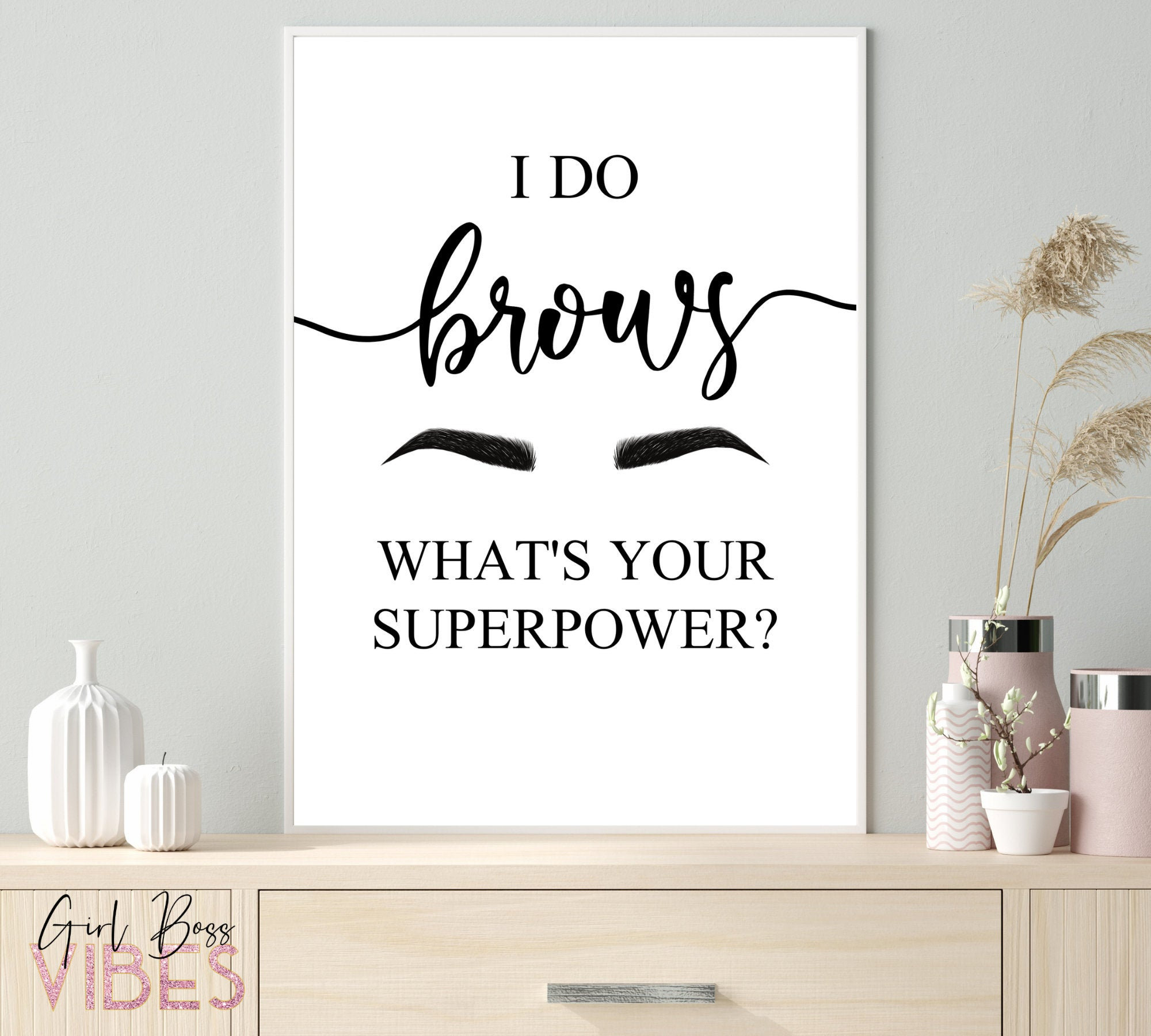 Brow Décor Brow Quotes Printable Wall Art Eyebrow Quote Etsy