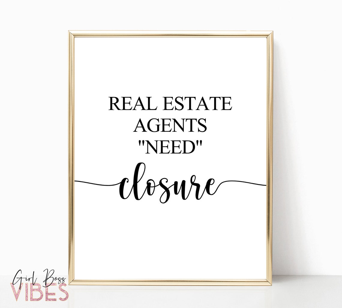 Funny Real Estate Quotes Real Estate Printable Wall Art | Etsy
