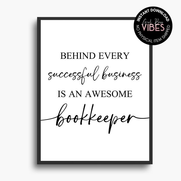 Bookkeeping Office Decor, Printable Wall Art, Bookkeeping Decor, Funny Wall Decor for Bookkeepers, Instant Download