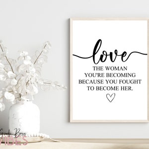 Self Love, Self Care Art, Feminist Art, Printable Quotes, Feminist Poster, Mental Health Art, Self Care Print, Instant Download