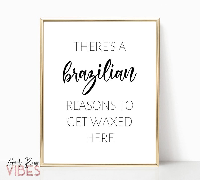 Brazilian Wax Quotes Wax Quotes Esthetician Decor Skincare Etsy