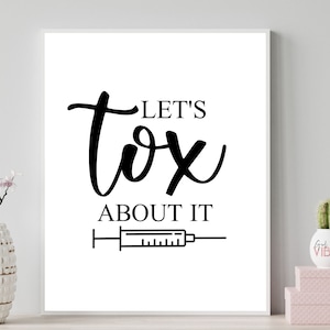 Botox Medical Spa Printable Wall Art Download