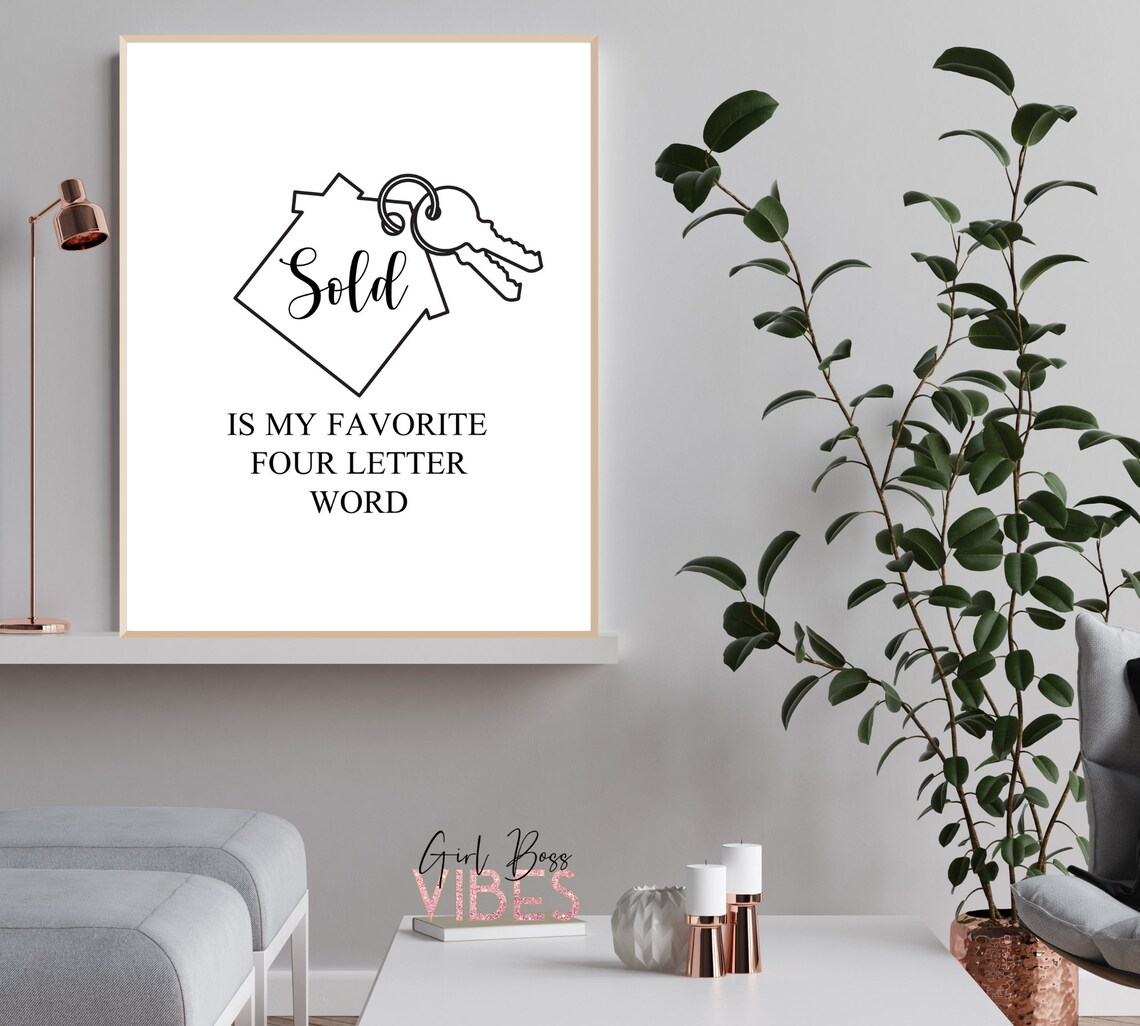 Realtor Quotes Printable Wall Art Real Estate Sayings - Etsy