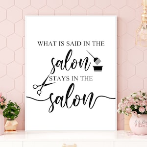 Hair Salon Salon Decor, Printable Wall Art, Salon Art, Hairdresser, Hairstylist, Hair Salon Art, Download