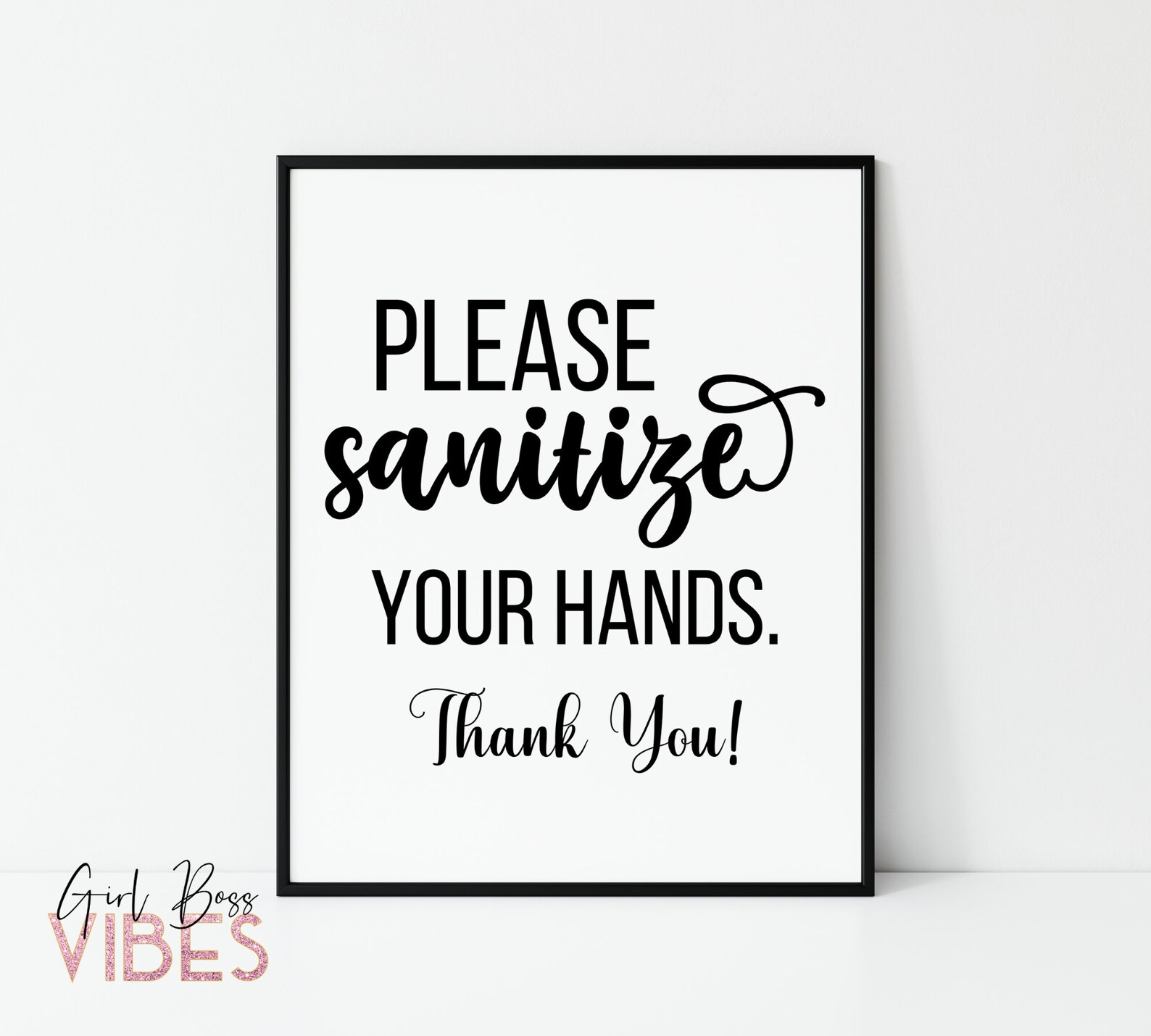 Please Sanitize Your Hands Sign Printable Instant Download - Etsy