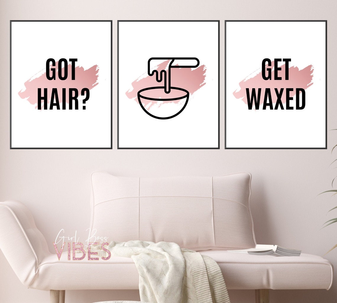 Waxing Decor Blush Pink Esthetician Waxing Body Waxing Etsy