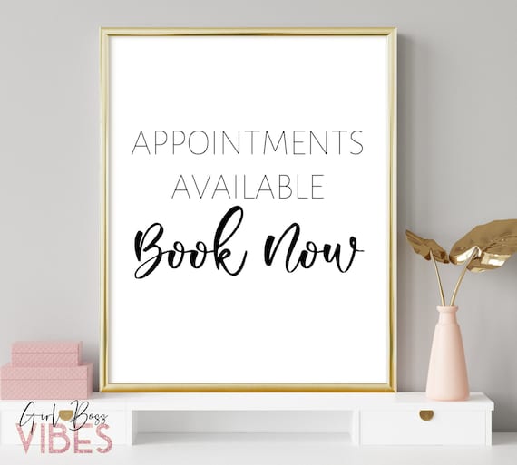 Appointments Available Sign Hair Salon Decor Spa Decor Etsy UK