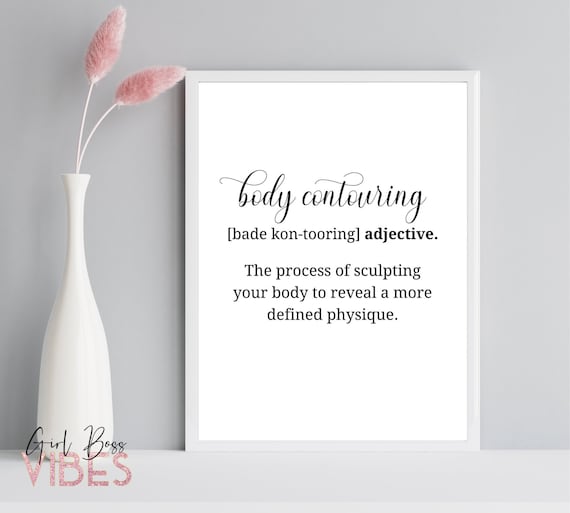 Buy Body Contouring Definition Print, Printable Wall Art, Instant