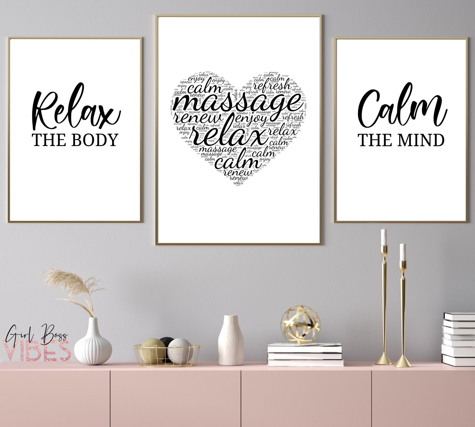 Massage Therapy Decor Printable Wall Art Spa Décor Massage Etsy UK