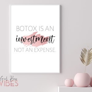 Blush Pink Botox and Fillers Printable Wall Art, Botox Posters, Cosmetic Surgery Quotes, Instant Download Printable Wall Decor