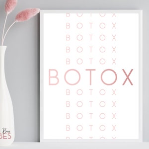 Pink Botox Decor, Printable Wall Art, Instant Download
