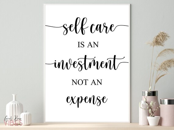 Self Care Poster Printable Self Care Quote Art Mental - Etsy