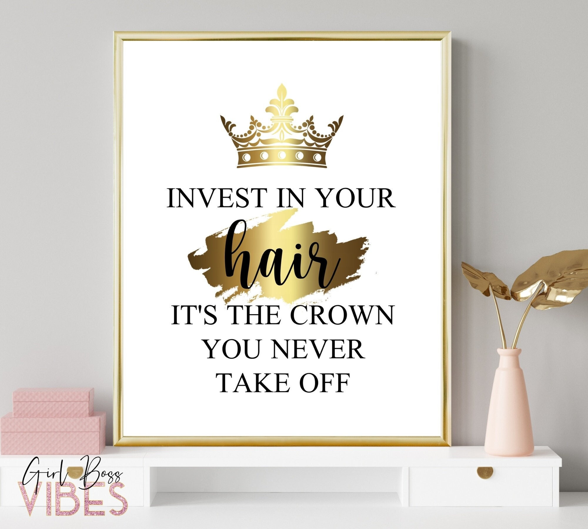 Image of Hair is the crown you never take off quote