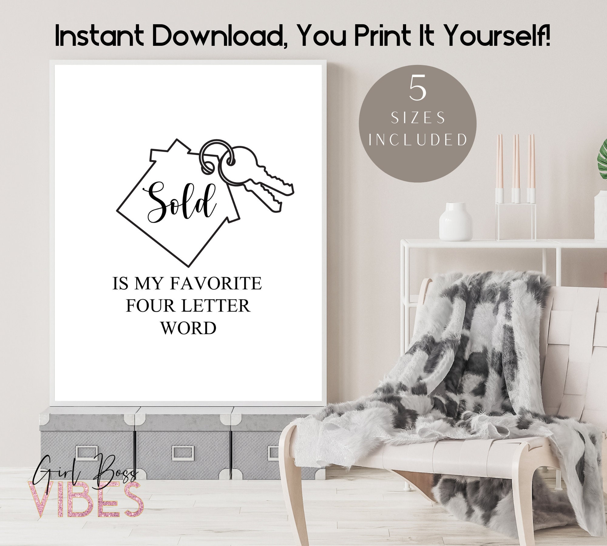 Realtor Quotes Printable Wall Art Real Estate Sayings | Etsy