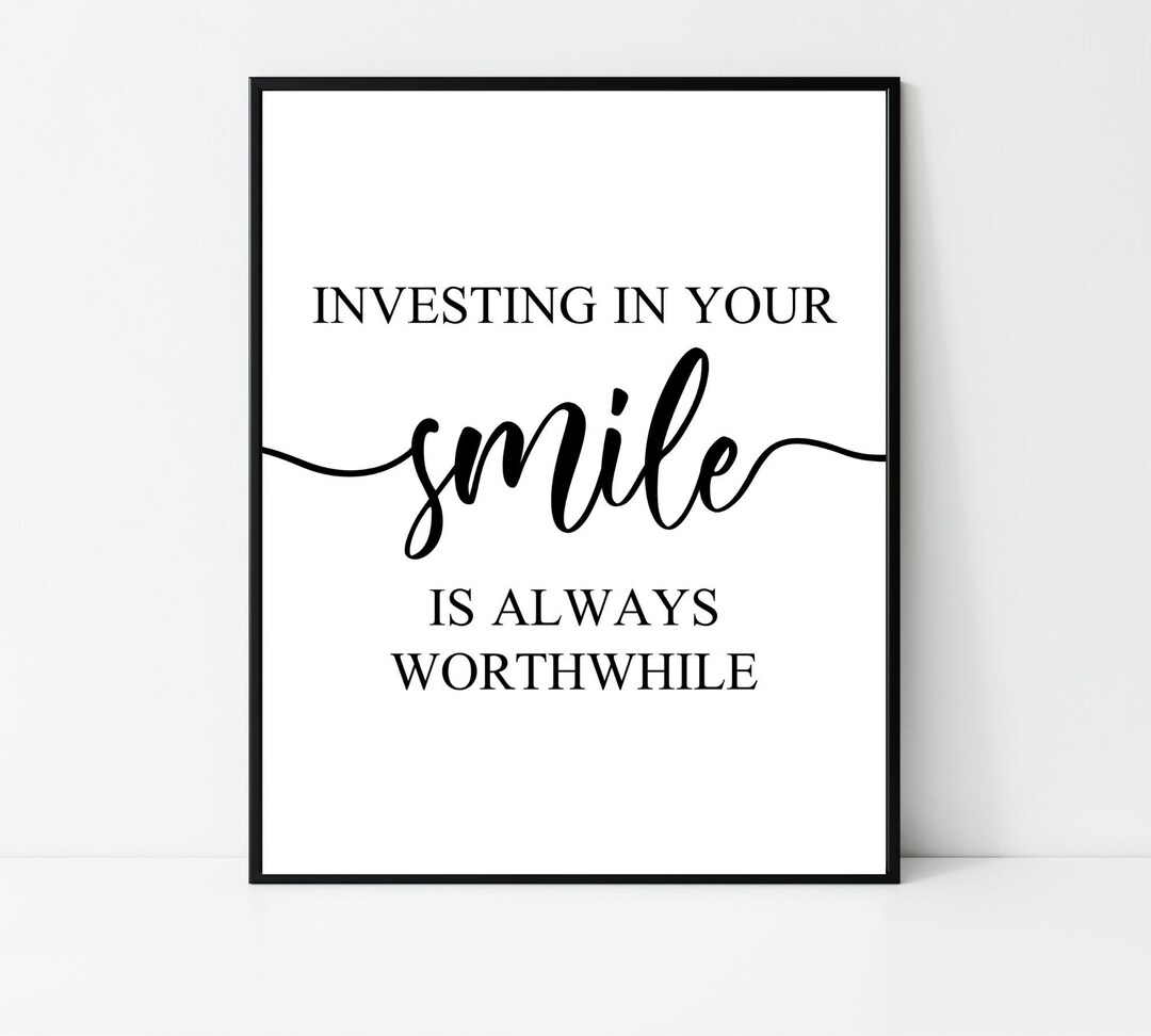 Dental Artwork, Printable Wall Art, Dental Hygienist, Teeth Whitening