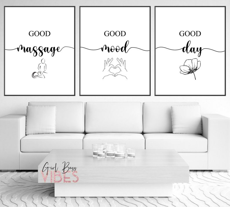 Massage Room Decor Massage Prints Massage Therapists Set of 3 Wall Art Massage Posters