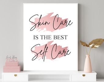 Skincare Quote Art Print: Esthetician Decor (Digital Download)