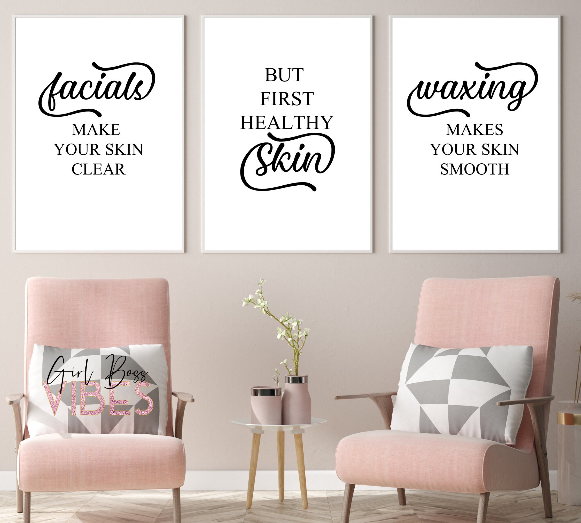 Esthetician Wall Decor Spa Décor Set of 3 Prints Printable Etsy