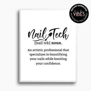 Nail Salon Room Decor, Printable Wall Art, Nail Tech Gift, Nail Salon Wall Art, Download