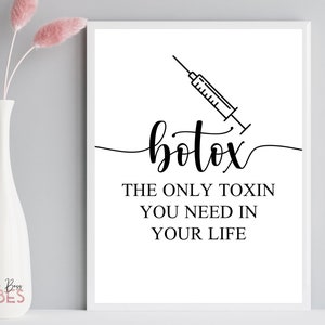 Botox and Fillers Decor, Printable Wall Decor, Instant Download