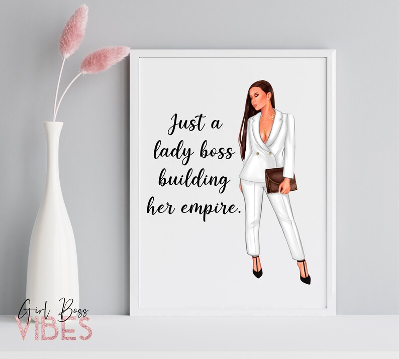Boss Lady Printable Just A Girl Boss Building Her Empire | Etsy