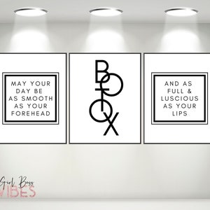 Botox Art, Botox & Fillers, Medspa Décor, Printable Wall Art, Plastic Surgery Office Art, Instant Download