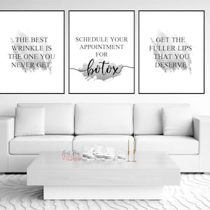 Botox Quotes, Botox and Fillers, Printable Wall Art, Instant Download Wall Decor