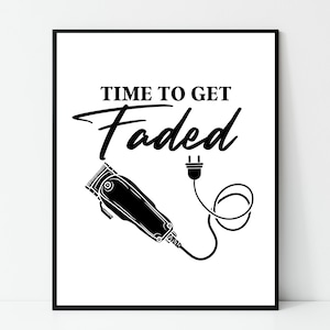 Barbershop Décor, Haircut Poster, Barber Gift, Printable Wall Art, Barber Shop Art, Instant Download