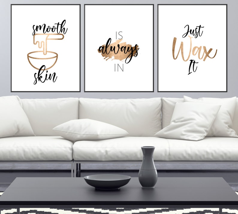 Gold Waxing Decor Body Waxing Quotes Printable Wall Art Etsy Canada