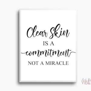 Skincare Printable Quote, Facial Art, Esthetician Room & Spa Décor, Download
