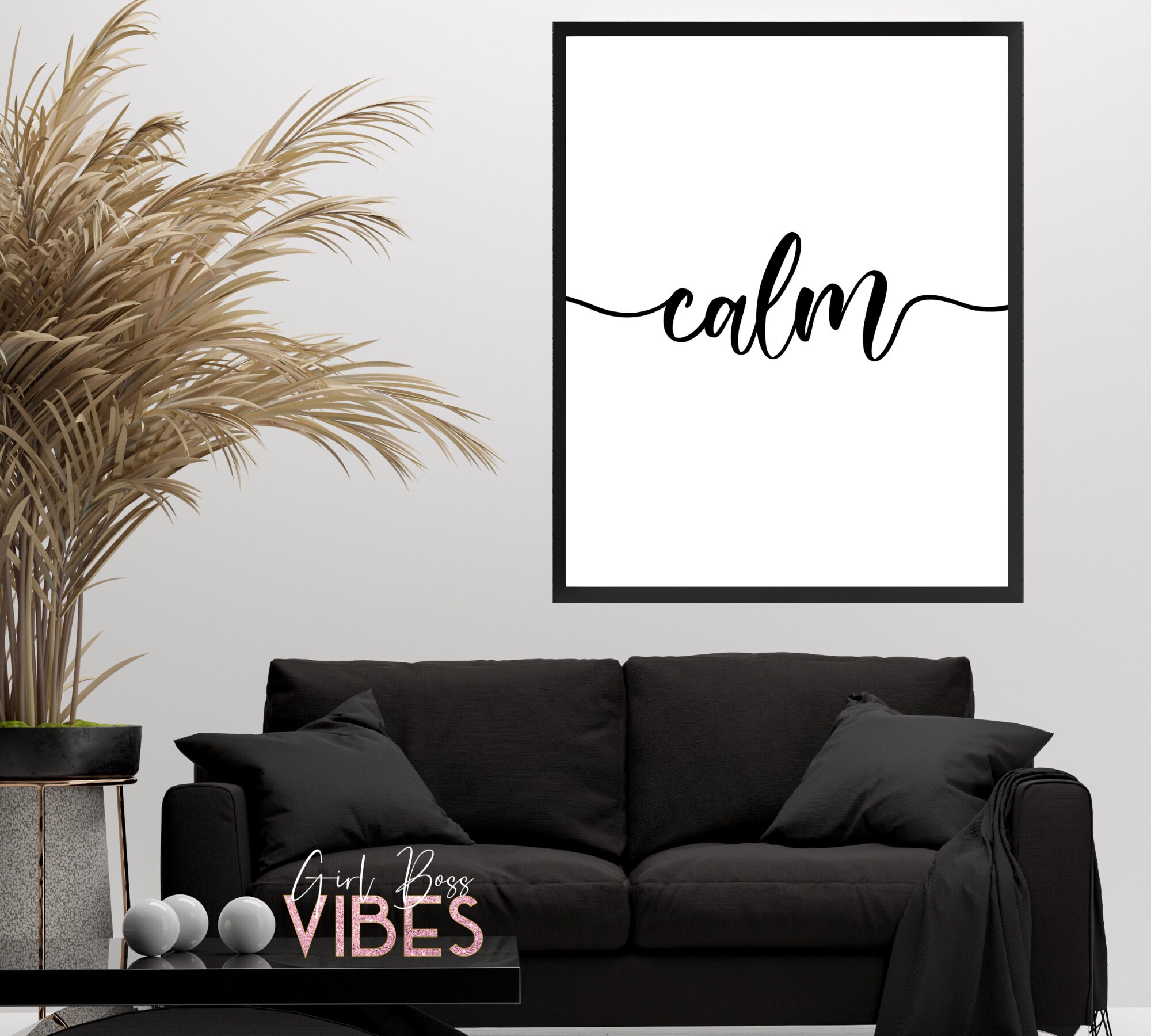 Calm Poster Relaxing Poster Positive Quotes Printable Wall Etsy