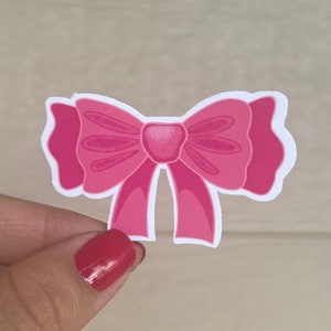 pink bow 2 Sticker for Sale by jasminasheer