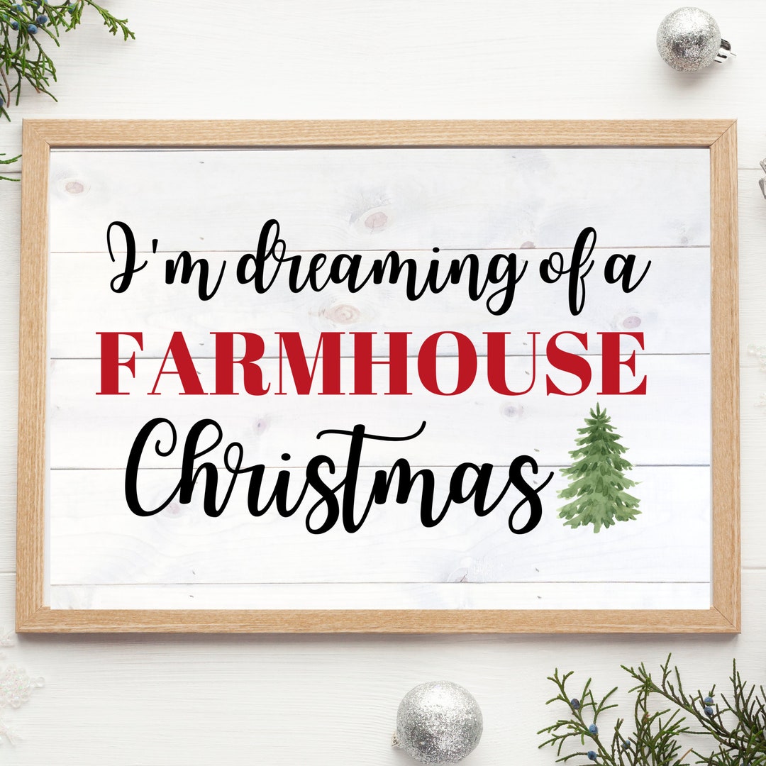 Farmhouse Christmas Digital Download, Digital Print, Christmas Wall Art ...