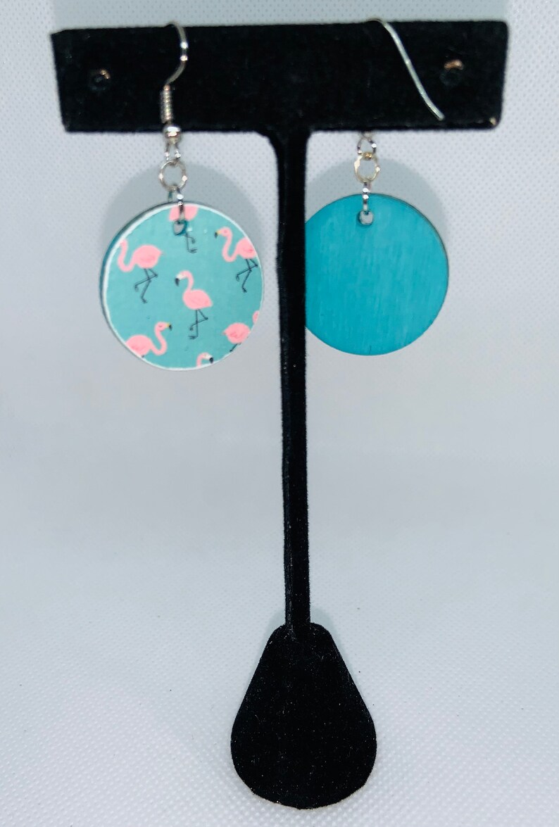 Trendy Teen Gift Wooden Pink Flamingo Earrings for her Gift for Women Basket stuffer for Tween Girls