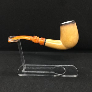 Lee Van Clef,Meerschaum Pipe,Speacial Pipe,Smooth Pipe,Unsmoked pipe,Half Bent Meerschaum, Block meerschaum,meerschaum pipes for tobacco