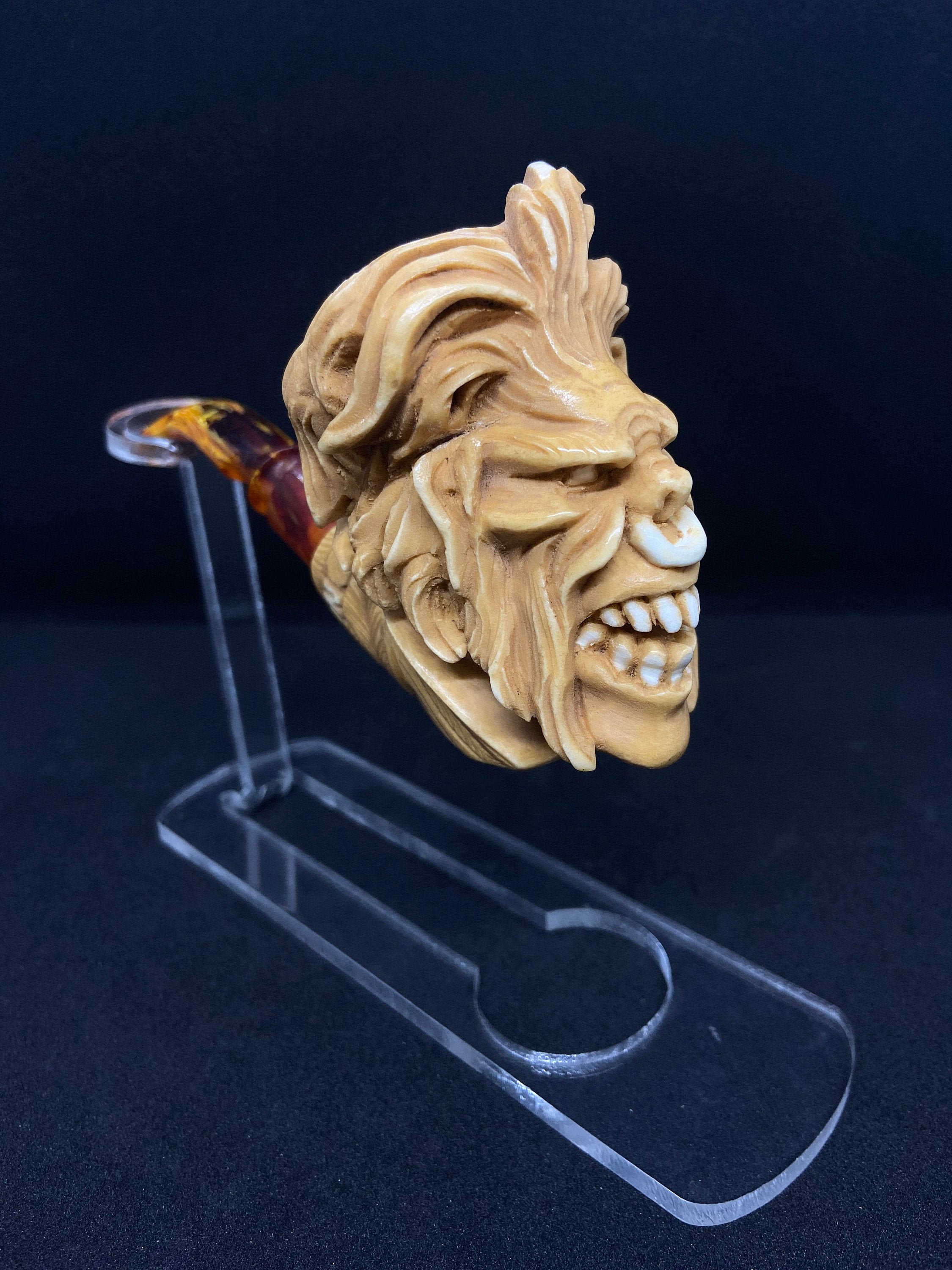 Devil Block Pipa Meerschaum, Pipa da fumo fatta a mano, Pipa ordine personalizzata, Tubi Meerschaum, Tubo non affumicato, Blocco Pipa Meerschaum, Pipa Savran