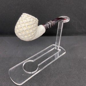 Pocket-Size Meerschaum Pipe, Handcarved Meerschaum Pipe,Smoking Meerschaum Pipe,HalfBent Meerschaum Pipe,Special Meerschaum,Block Meerschaum
