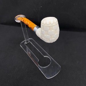 Classic Meerschaum Pipe, Block Meerschaum,Hand-carved Pipe,Turkisch Meerschaum,1.quality Meerschaum Pipe,Silver Ring Meerschaum Pipe