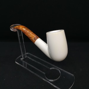 Smooth Floral Pattern Meerschaum Pipe, 100% Solid Block Meerschaum, Unsmoked Meerschaum Pipe,Special Meerschaum Pipe,Special Gift