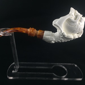 Skull Pipe,Meerschaum Pipe,Unsmoked Pipe,Gift,Special Pipe, Block meerschaum,Easy to drink meerschaum pipe,1.class meerschaum pipe
