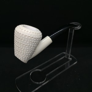 Pickaxe Half Bent Stem Meerschaum Pipe, Unsmoked Meerschaum Pipe,1. Quality Block Meerschaum Pipe,Special,Easy to drink Meerschaum,Pipes