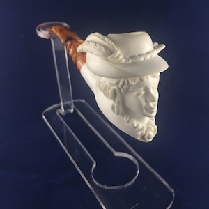 Meerschaum Pipe British Lady, Carved Meerschaum Pipe, Hand Carved, The Best Block Meerschaum, Block Meerschaum Pipe