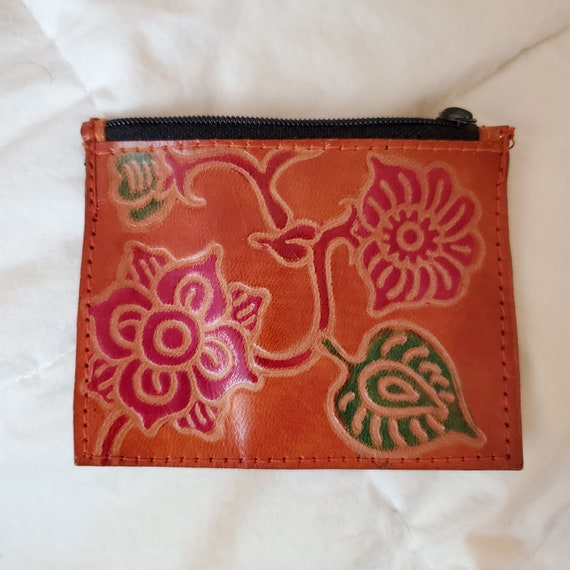 Vintage handmade Indonesian leather crossbody handbag… Gem