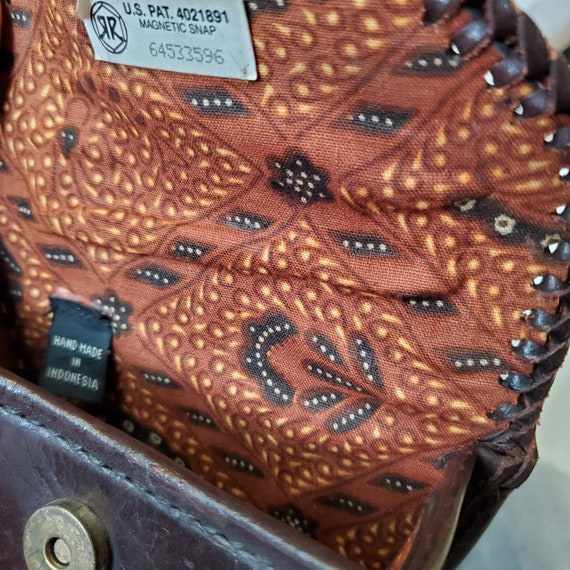 Vintage handmade Indonesian leather crossbody handbag… Gem