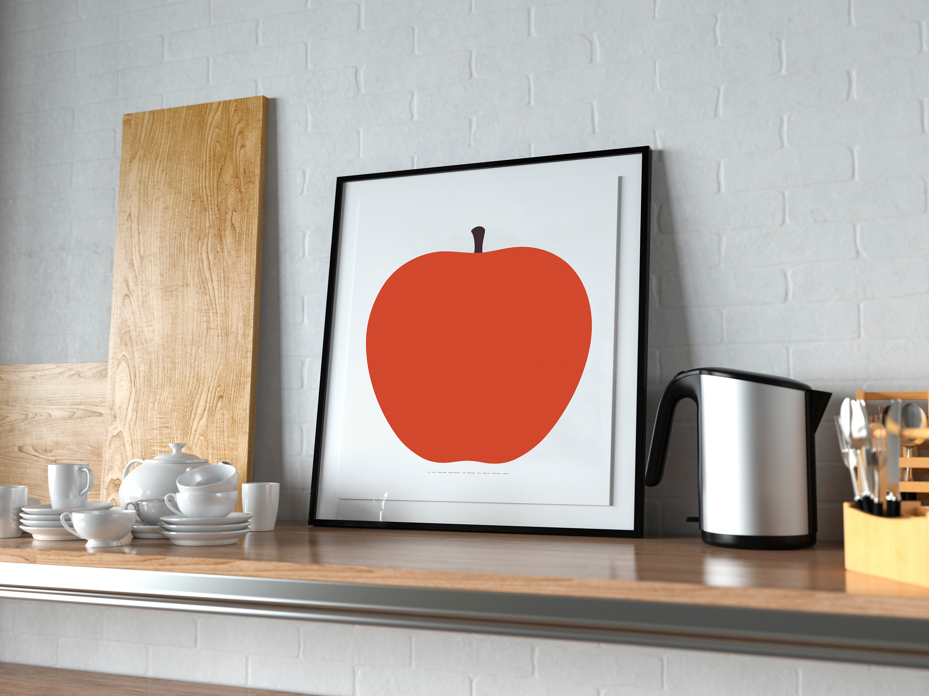 Poster One La Mela Enzo Mari 1963 High Quality Image Etsy