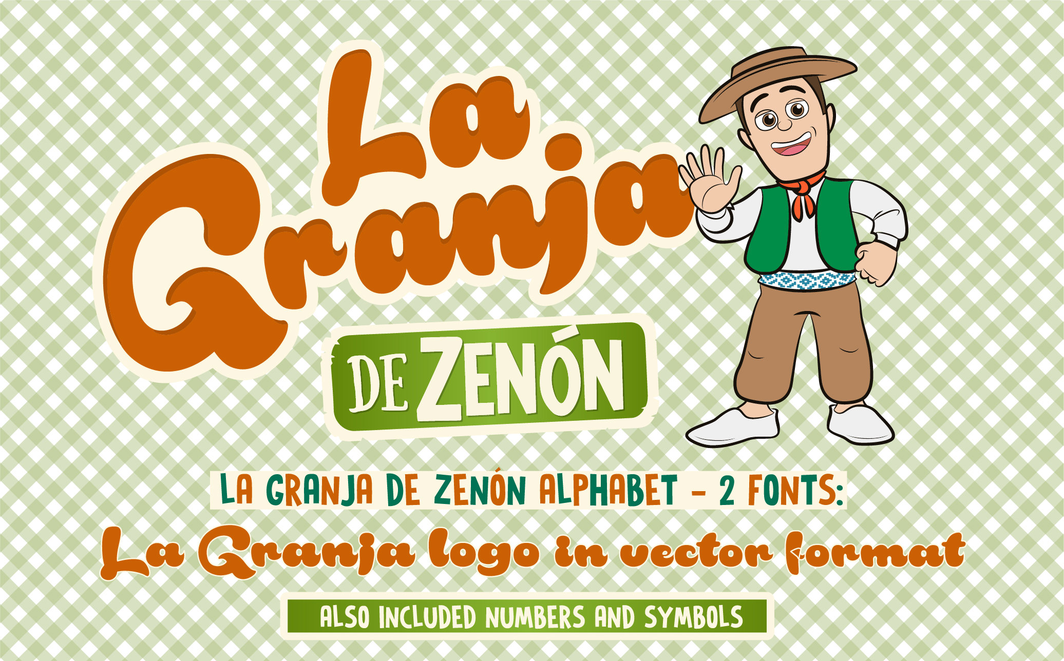 Alfabeto La Granja de Zenon original en formato vectorial 2 Etsy