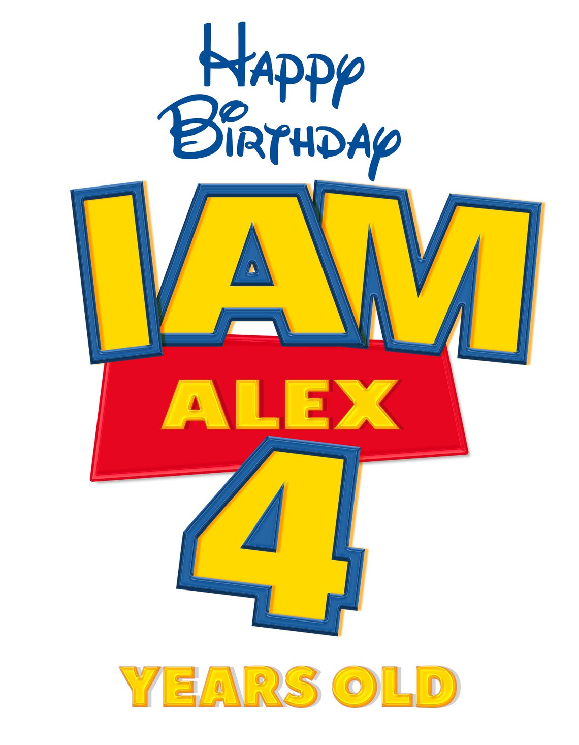 TOY STORY Original logo 3D editable personalizable en psd Etsy México