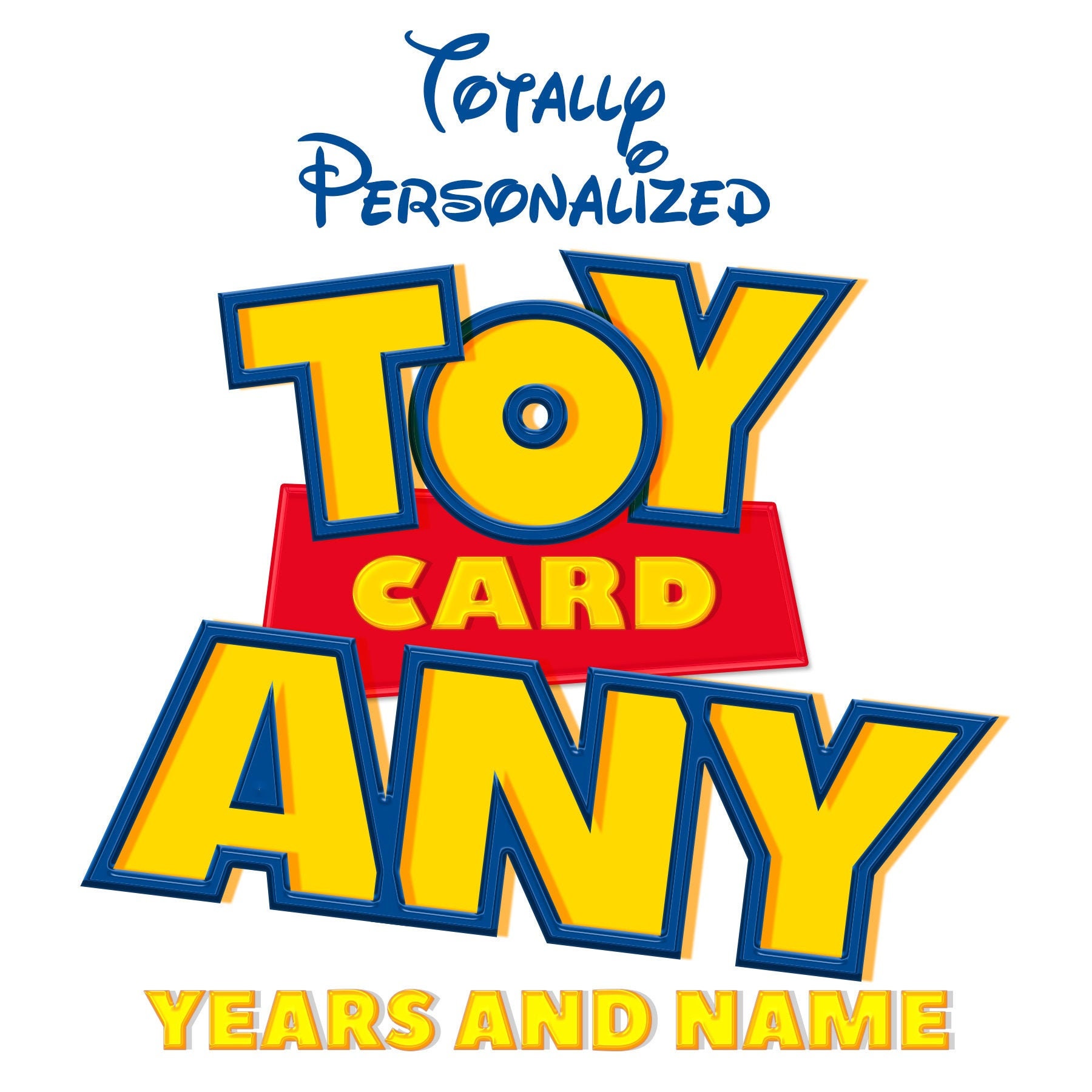 Custom TOY STORY logo inspired card customize image high Etsy