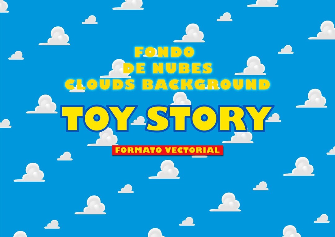 Toy Story Clouds Background Wallpaper Etsy