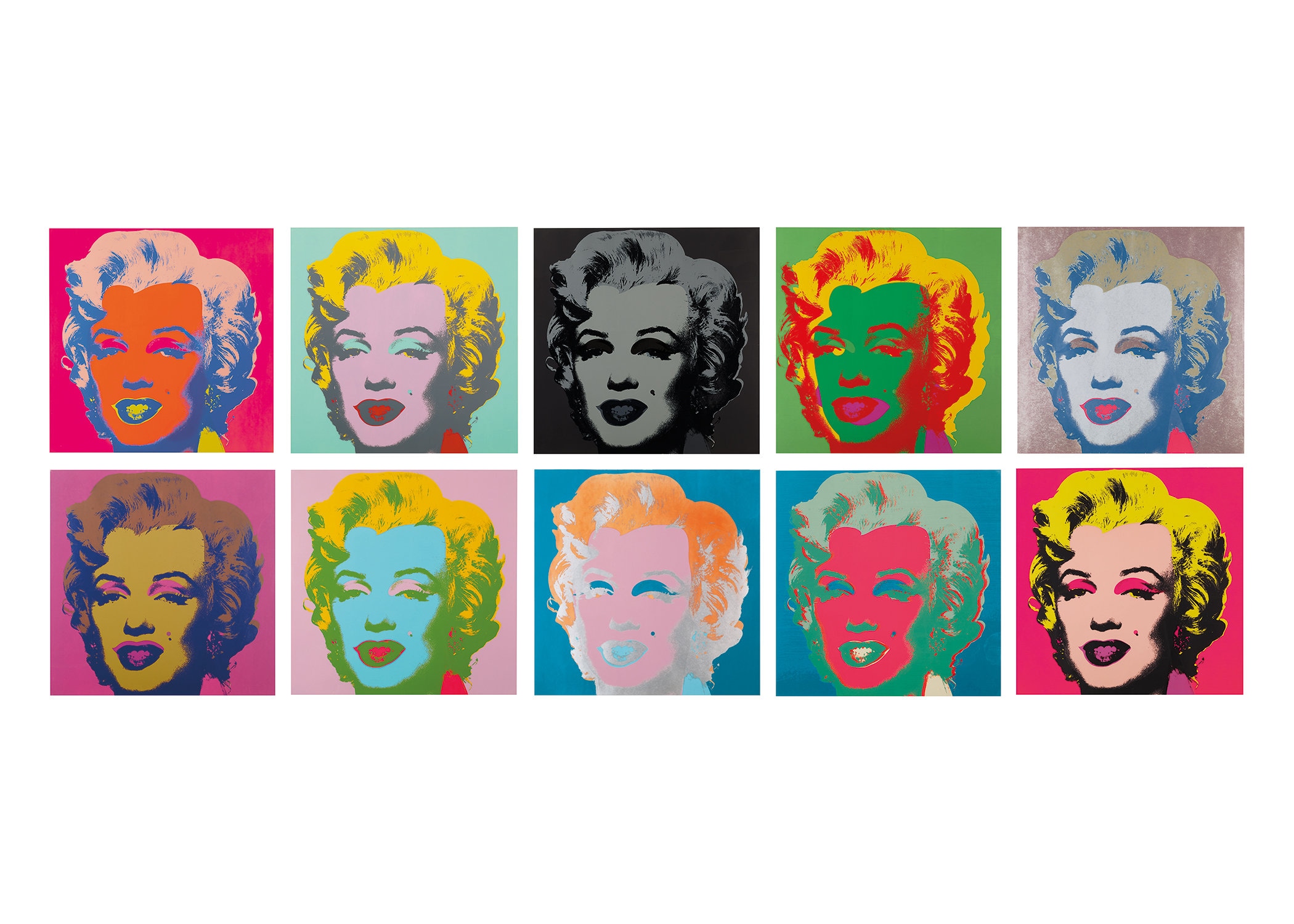 Andy Warhol Marilyn Monroe Marilyn Screenprint In Colors Etsy